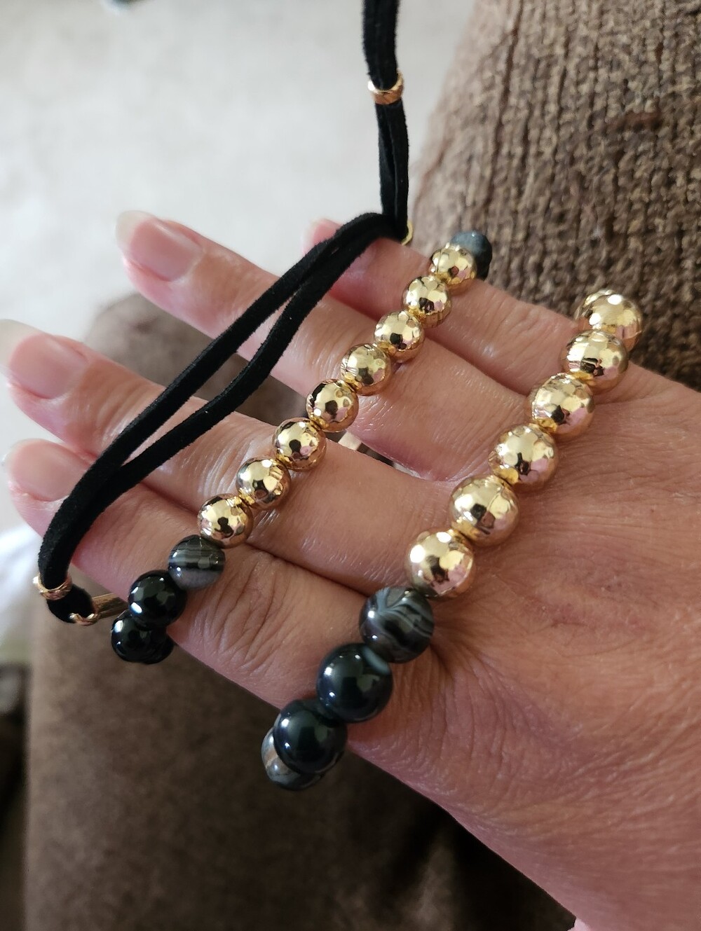 Bracelets Set Of 3 Unbranded Gold T9ne Black NWOT